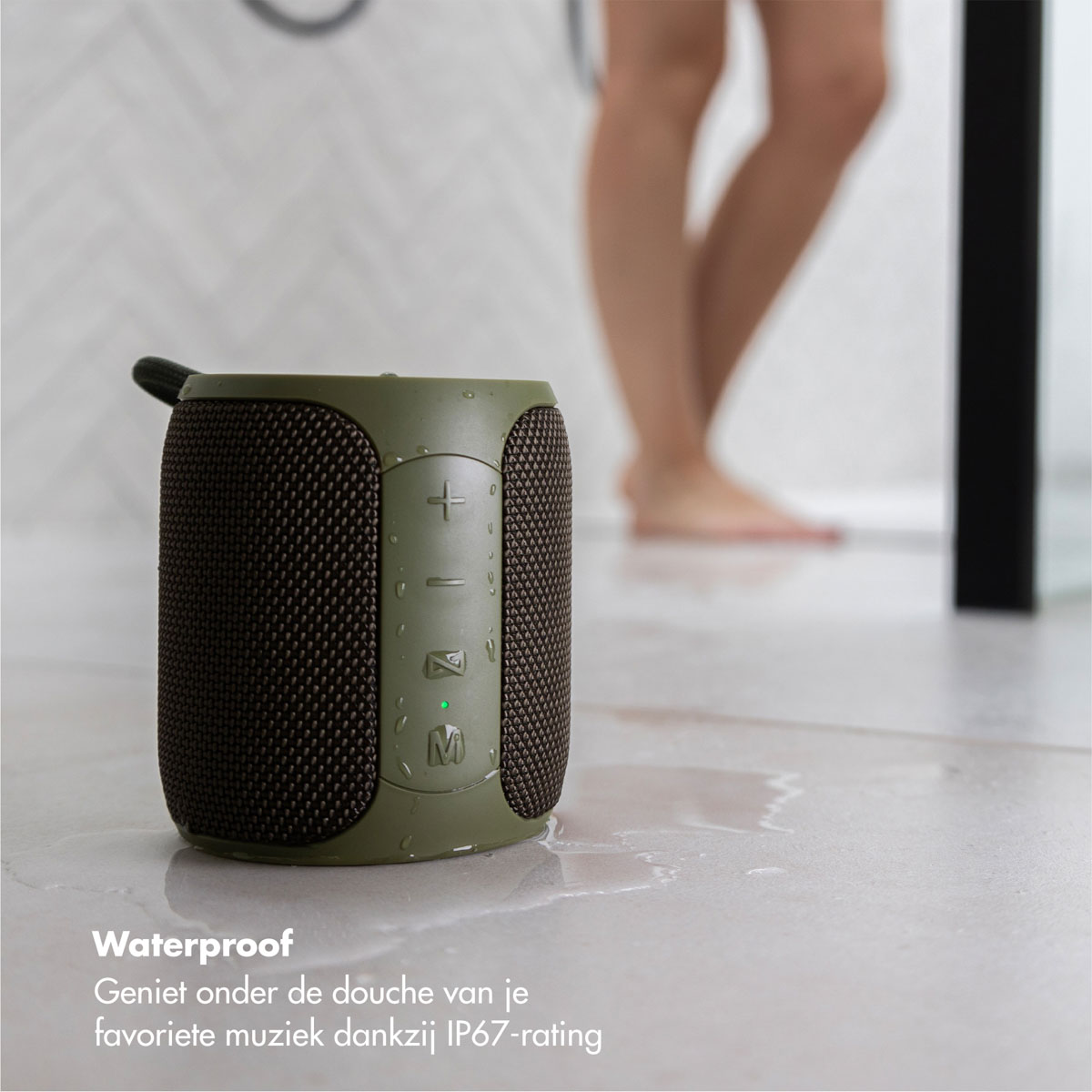 Selencia AquaPlay Bluetooth Speaker - Draadloze speaker - Waterproof - Army Green - Afbeelding 5