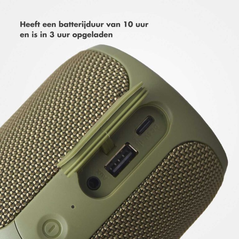 Selencia AquaPlay Bluetooth Speaker - Draadloze speaker - Waterproof - Army Green - Afbeelding 5