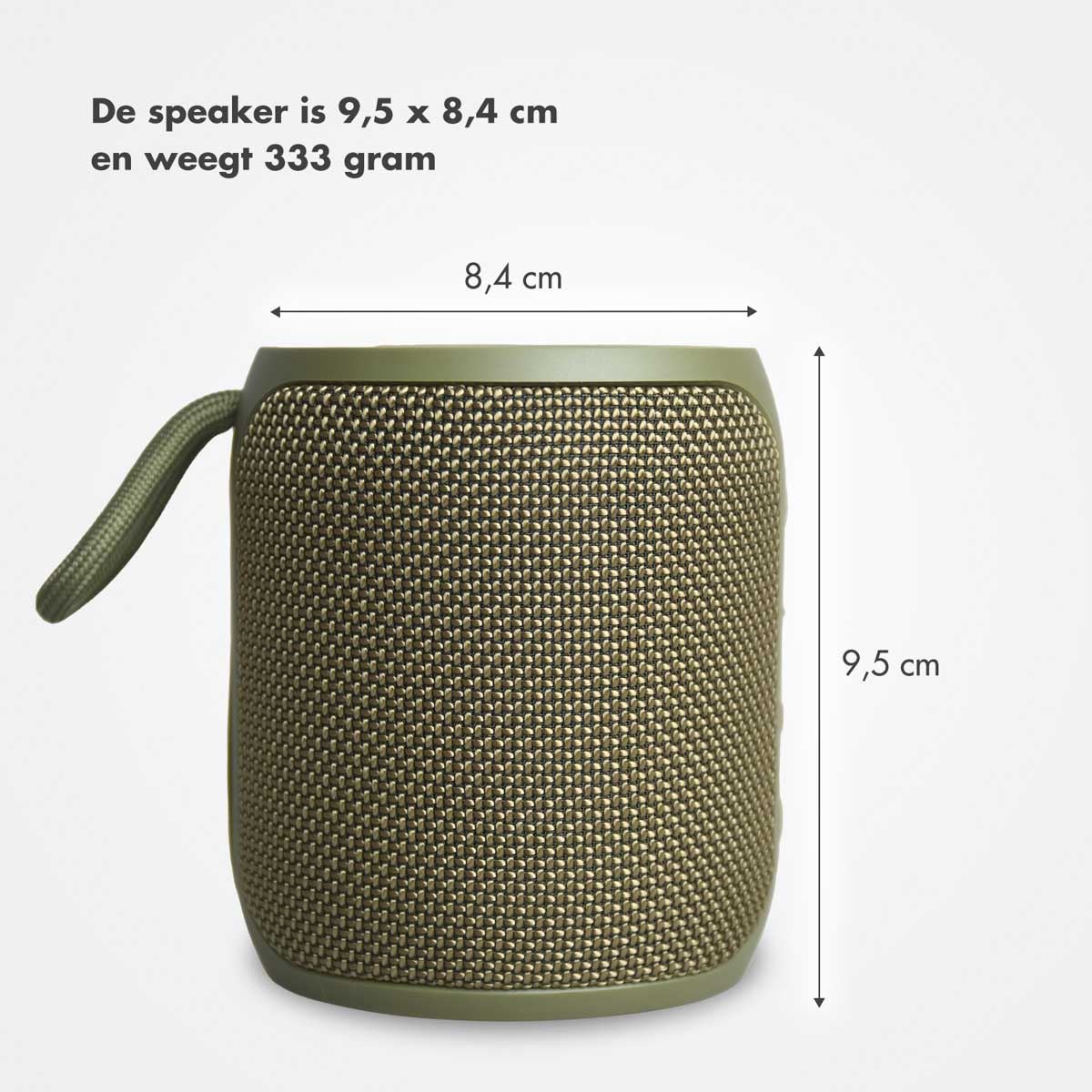 Selencia AquaPlay Bluetooth Speaker - Draadloze speaker - Waterproof - Army Green - Afbeelding 6
