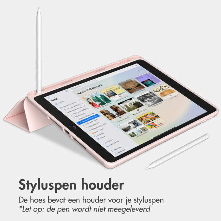 Accezz Smart Silicone Bookcase Apple iPad 6 (2018) 9.7 inch / iPad 5 (2017) 9.7 inch - Roze - Afbeelding 7