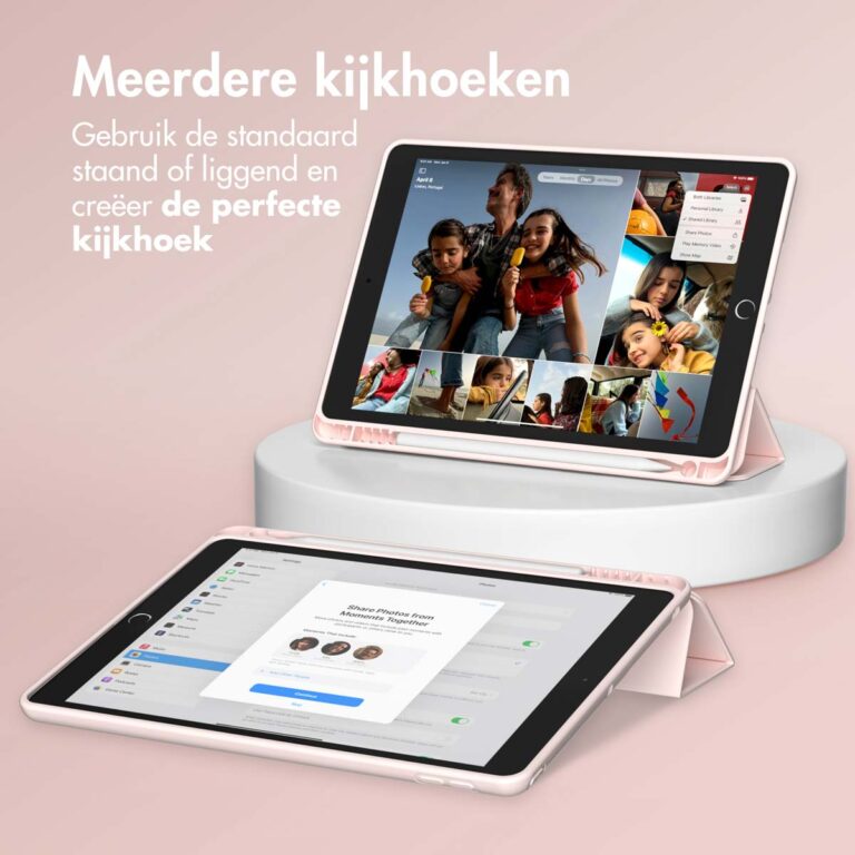 Accezz Smart Silicone Bookcase Apple iPad 6 (2018) 9.7 inch / iPad 5 (2017) 9.7 inch - Roze - Afbeelding 6