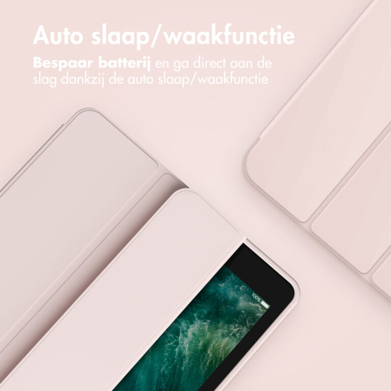 Accezz Smart Silicone Bookcase Apple iPad 6 (2018) 9.7 inch / iPad 5 (2017) 9.7 inch - Roze - Afbeelding 5