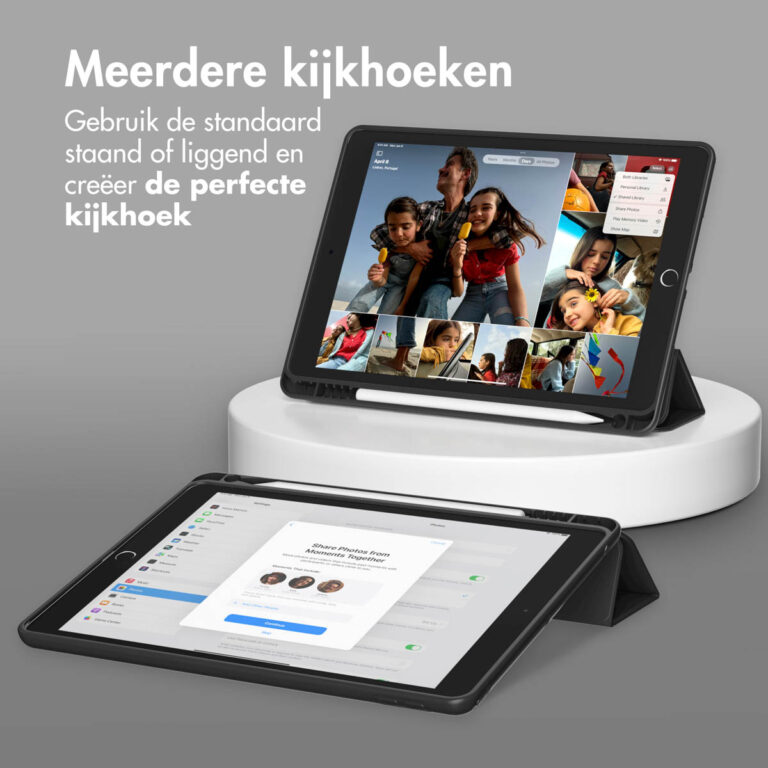 Accezz Smart Silicone Bookcase Apple iPad 6 (2018) 9.7 inch / iPad 5 (2017) 9.7 inch - Zwart - Afbeelding 6