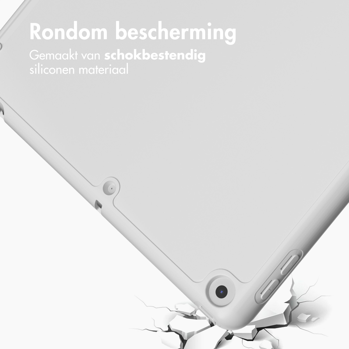 Accezz Smart Silicone Bookcase Apple iPad 6 (2018) 9.7 inch / iPad 5 (2017) 9.7 inch - Grijs - Afbeelding 7