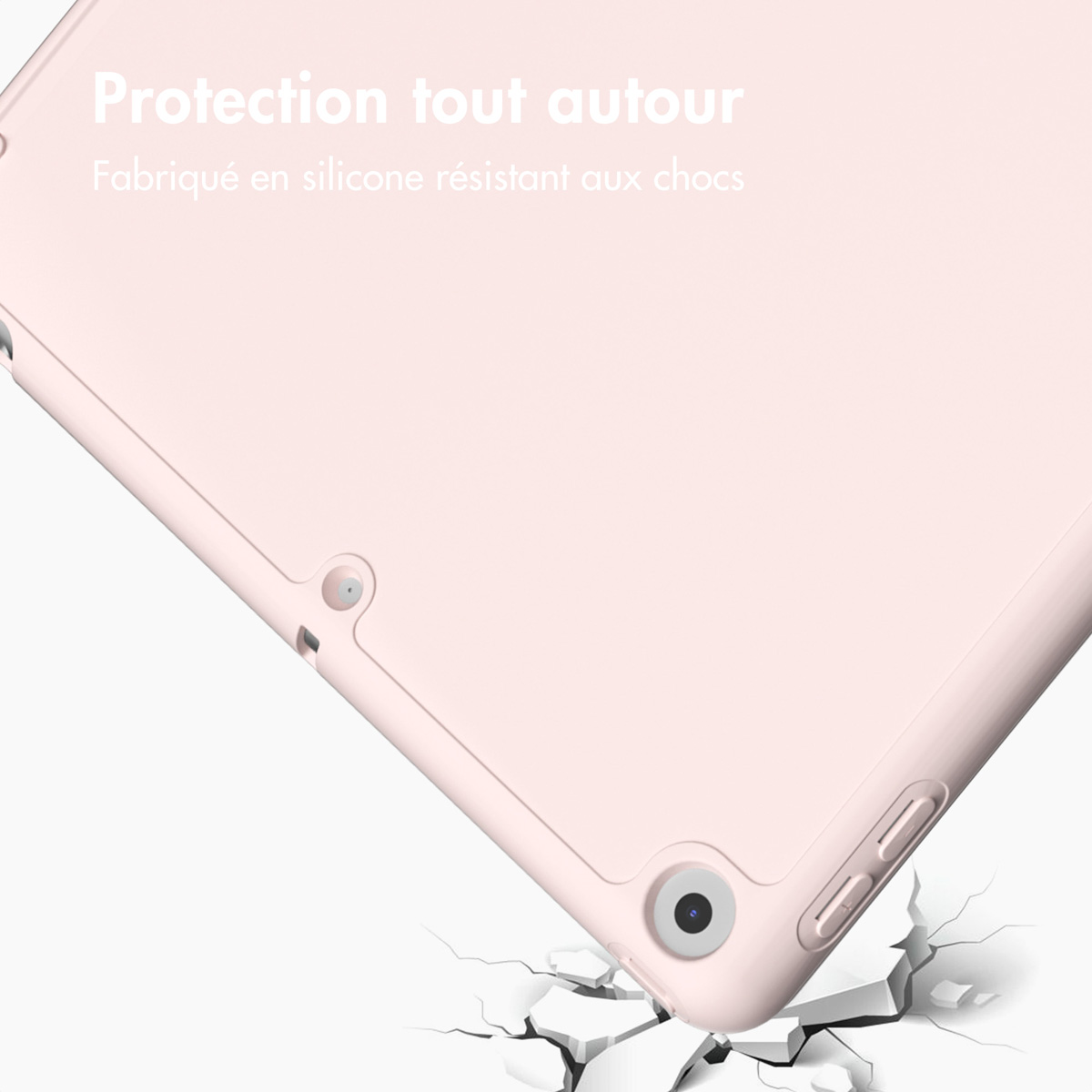 Accezz Smart Silicone Bookcase Apple iPad 9 (2021) 10.2 inch / iPad 8 (2020) 10.2 inch / iPad 7 (2019) 10.2 inch - Roze - Afbeelding 10