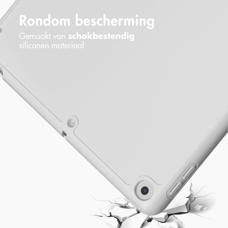 Accezz Smart Silicone Bookcase Apple iPad 9 (2021) 10.2 inch / iPad 8 (2020) 10.2 inch / iPad 7 (2019) 10.2 inch - Grijs - Afbeelding 9