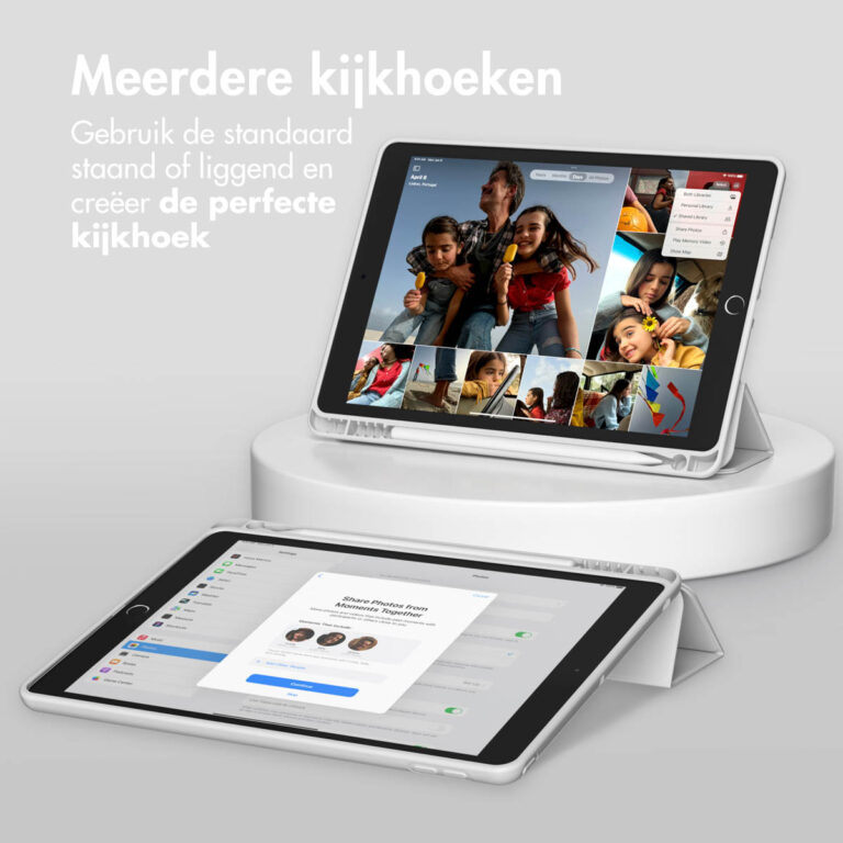 Accezz Smart Silicone Bookcase Apple iPad 9 (2021) 10.2 inch / iPad 8 (2020) 10.2 inch / iPad 7 (2019) 10.2 inch - Grijs - Afbeelding 6