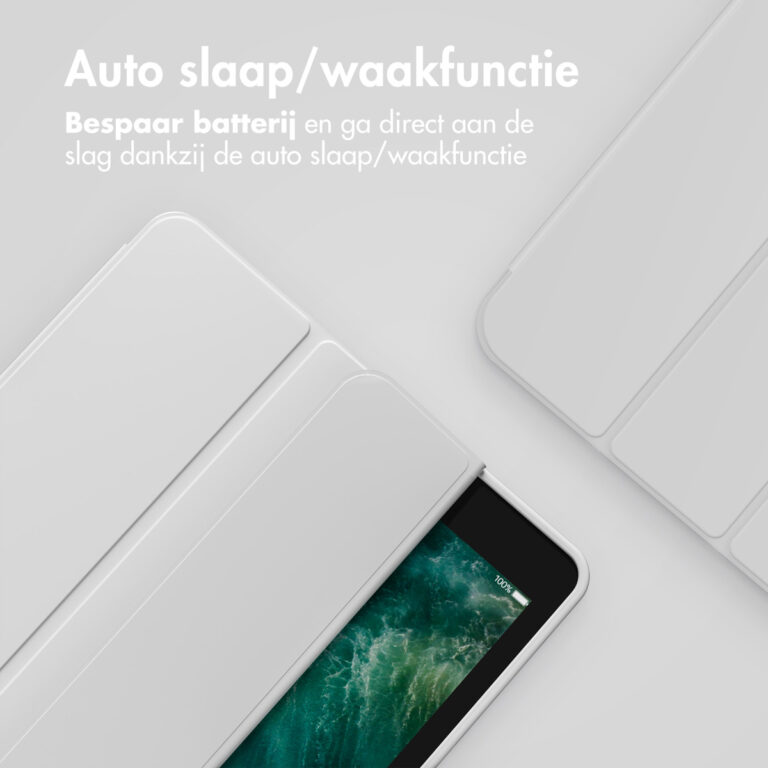 Accezz Smart Silicone Bookcase Apple iPad 9 (2021) 10.2 inch / iPad 8 (2020) 10.2 inch / iPad 7 (2019) 10.2 inch - Grijs - Afbeelding 5