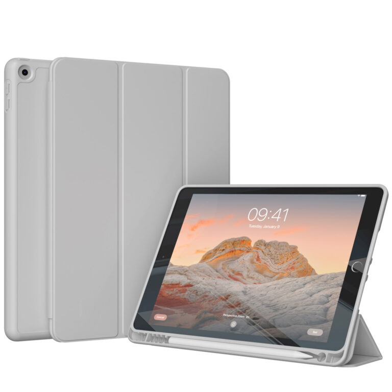 Accezz Smart Silicone Bookcase Apple iPad 9 (2021) 10.2 inch / iPad 8 (2020) 10.2 inch / iPad 7 (2019) 10.2 inch - Grijs - Afbeelding 10