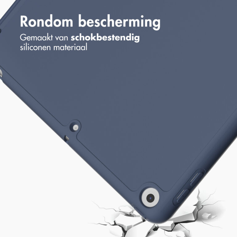 Accezz Smart Silicone Bookcase Apple iPad 9 (2021) 10.2 inch / iPad 8 (2020) 10.2 inch / iPad 7 (2019) 10.2 inch - Donkerblauw - Afbeelding 9