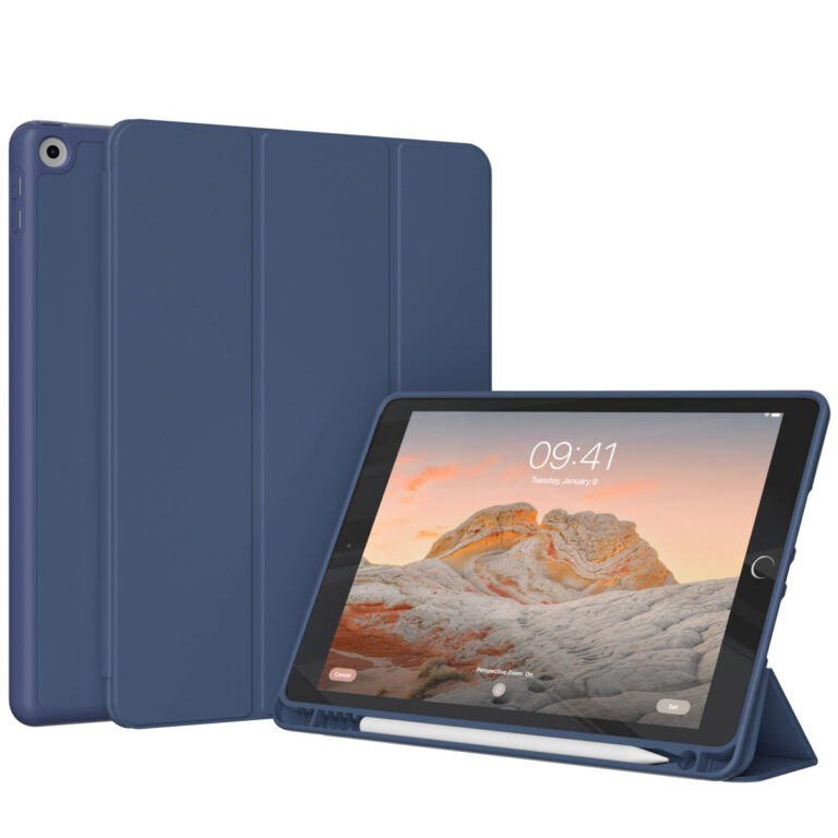 Accezz Smart Silicone Bookcase Apple iPad 9 (2021) 10.2 inch / iPad 8 (2020) 10.2 inch / iPad 7 (2019) 10.2 inch - Donkerblauw - Afbeelding 4