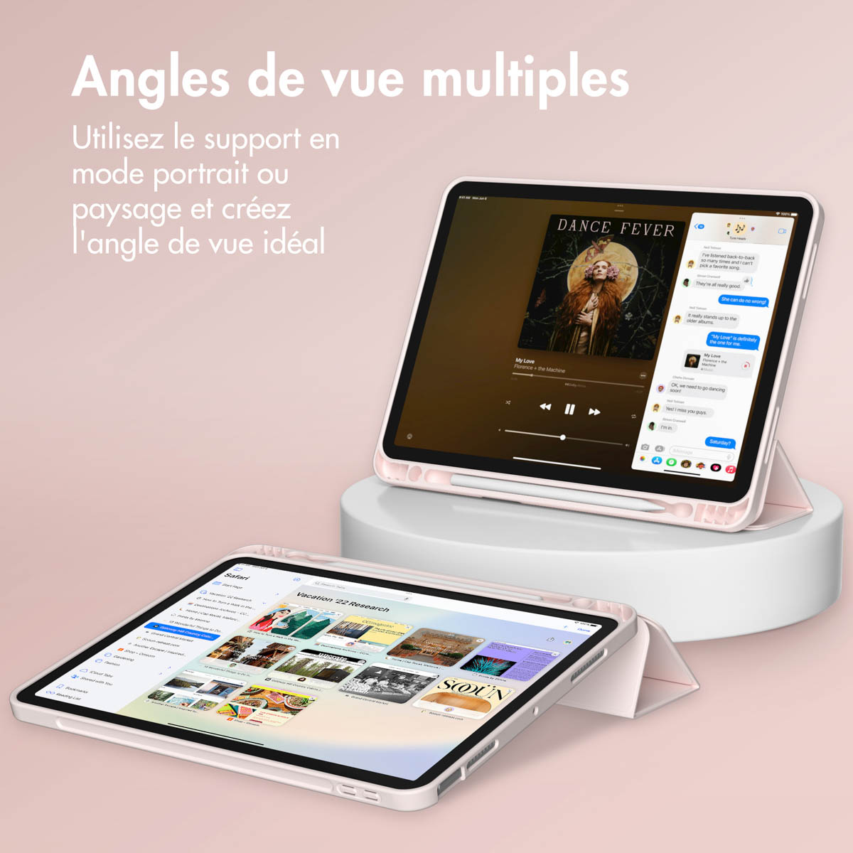 Accezz Smart Silicone Bookcase Apple iPad Air 11 inch (2025) M3 / (2024) M2 / Air 5 (2022) / Air 4 (2020) - Roze - Afbeelding 9