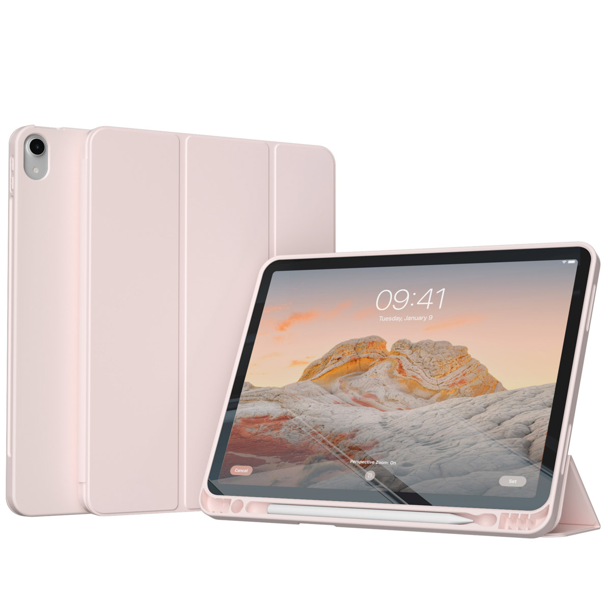 Accezz Smart Silicone Bookcase Apple iPad Air 11 inch (2025) M3 / (2024) M2 / Air 5 (2022) / Air 4 (2020) - Roze - Afbeelding 2