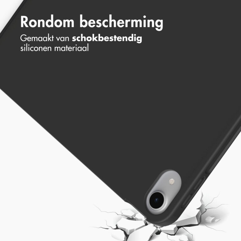 Accezz Smart Silicone Bookcase Apple iPad Air 11 inch (2025) M3 / (2024) M2 / Air 5 (2022) / Air 4 (2020) - Zwart - Afbeelding 9