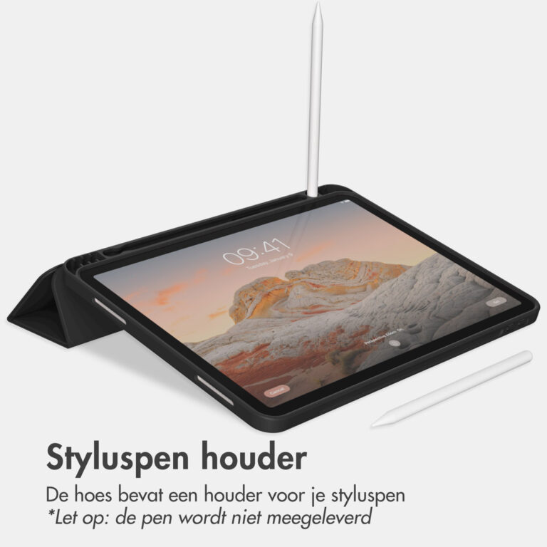 Accezz Smart Silicone Bookcase Apple iPad Air 11 inch (2025) M3 / (2024) M2 / Air 5 (2022) / Air 4 (2020) - Zwart - Afbeelding 7
