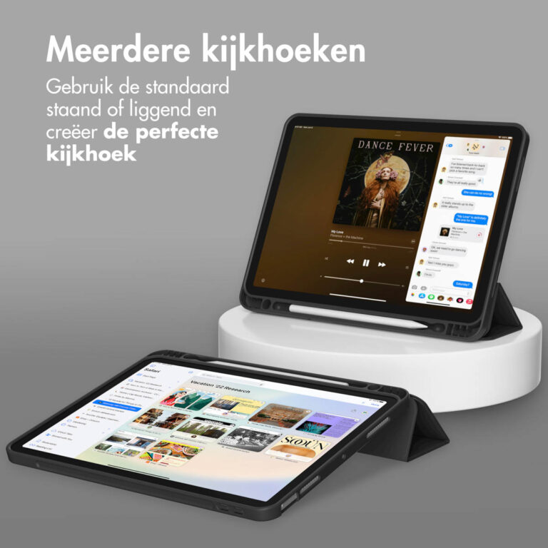 Accezz Smart Silicone Bookcase Apple iPad Air 11 inch (2025) M3 / (2024) M2 / Air 5 (2022) / Air 4 (2020) - Zwart - Afbeelding 6
