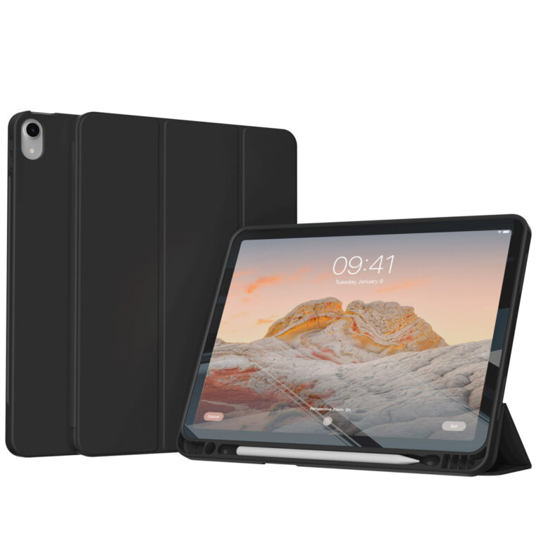 Accezz Smart Silicone Bookcase Apple iPad Air 11 inch (2025) M3 / (2024) M2 / Air 5 (2022) / Air 4 (2020) - Zwart - Afbeelding 4