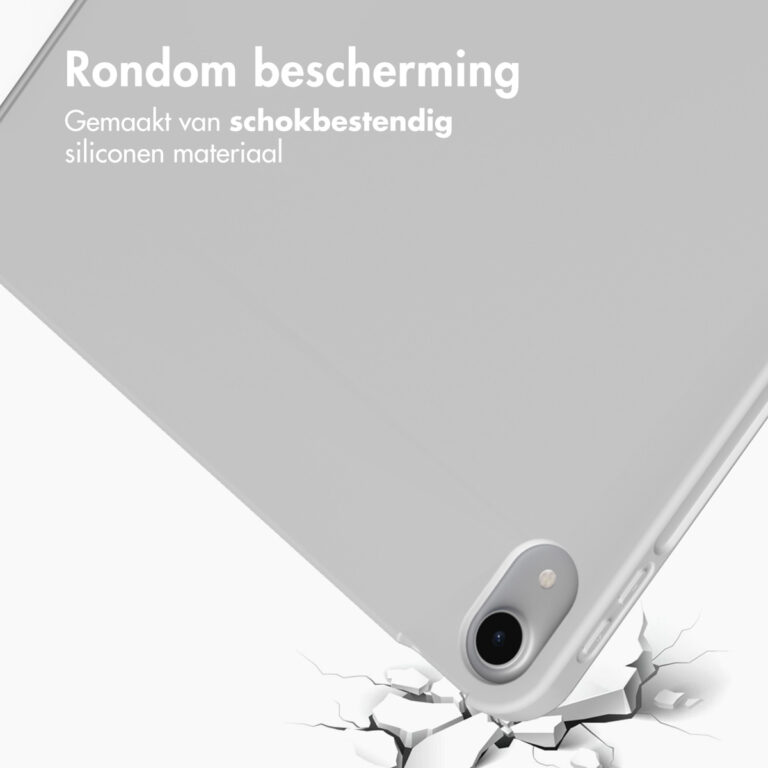 Accezz Smart Silicone Bookcase Apple iPad Air 11 inch (2025) M3 / (2024) M2 / Air 5 (2022) / Air 4 (2020) - Grijs - Afbeelding 9