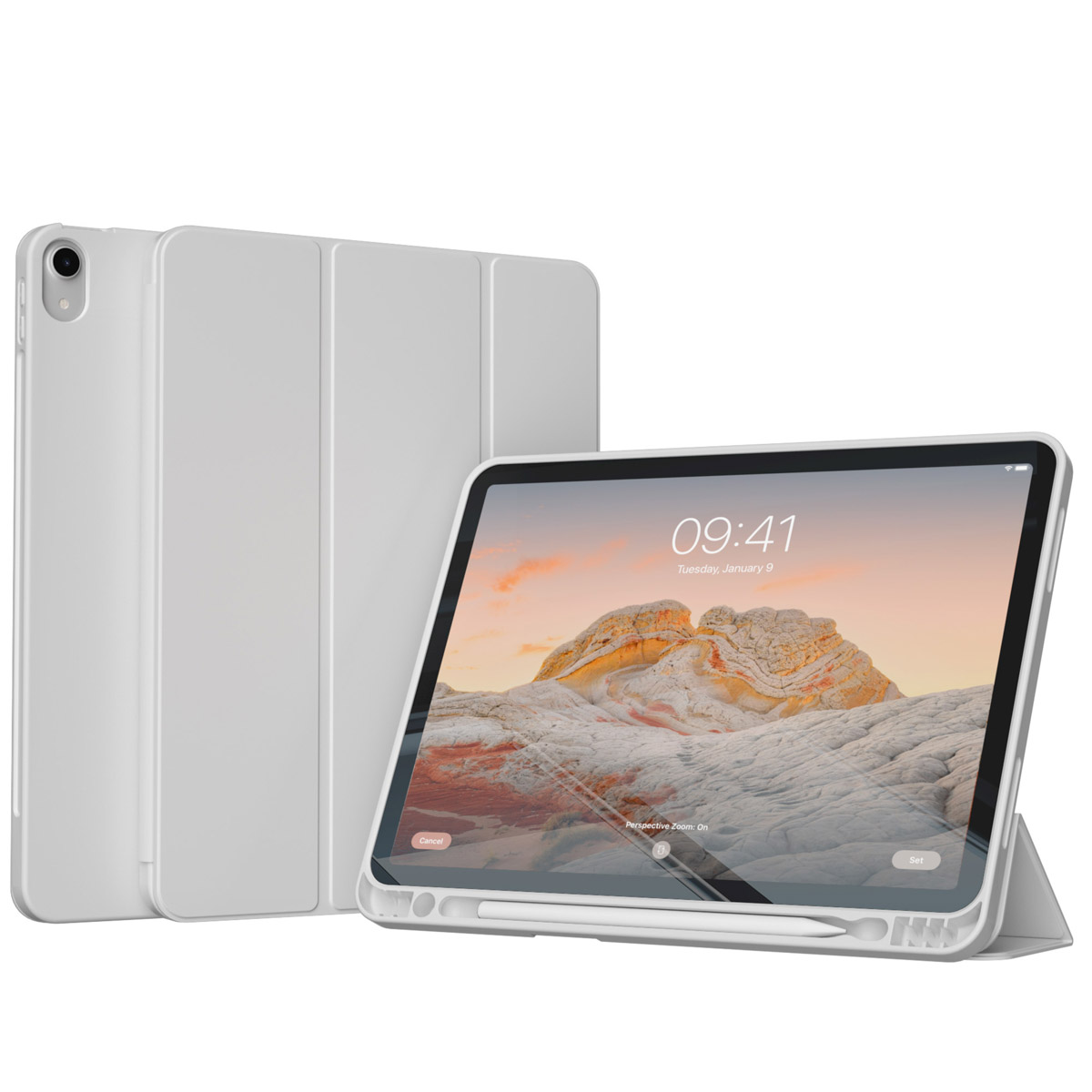 Accezz Smart Silicone Bookcase Apple iPad Air 11 inch (2025) M3 / (2024) M2 / Air 5 (2022) / Air 4 (2020) - Grijs - Afbeelding 2