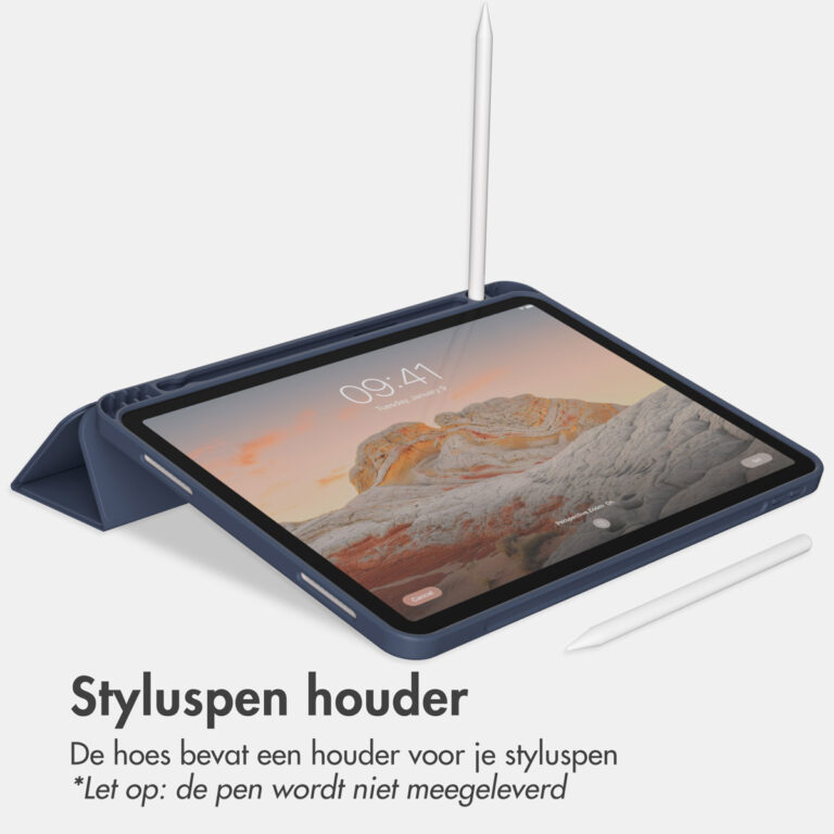 Accezz Smart Silicone Bookcase Apple iPad Air 11 inch (2025) M3 / (2024) M2 / Air 5 (2022) / Air 4 (2020) - Donkerblauw - Afbeelding 7