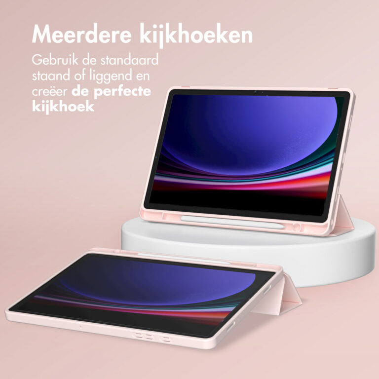 Accezz Smart Silicone Bookcase Samsung Galaxy Tab A9 Plus - Roze - Afbeelding 6