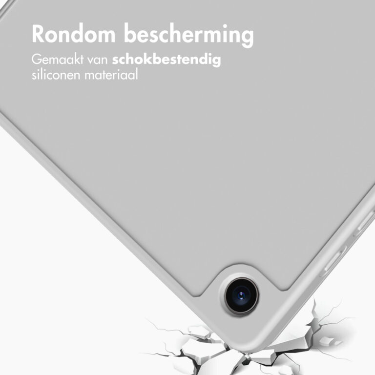 Accezz Smart Silicone Bookcase Samsung Galaxy Tab A9 Plus - Grijs - Afbeelding 9