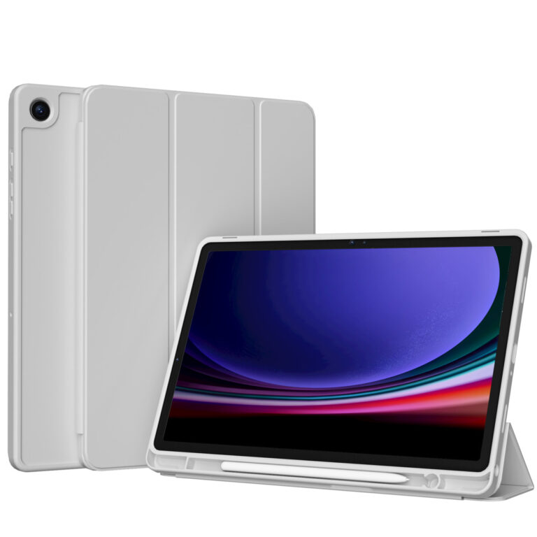 Accezz Smart Silicone Bookcase Samsung Galaxy Tab A9 Plus - Grijs - Afbeelding 4