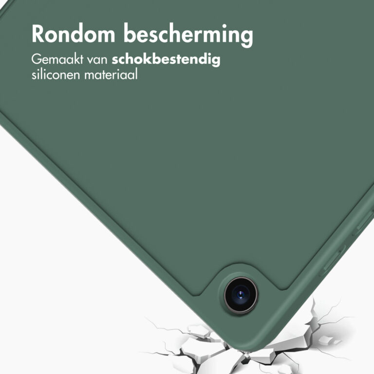 Accezz Smart Silicone Bookcase Samsung Galaxy Tab A9 Plus - Donkergroen - Afbeelding 8