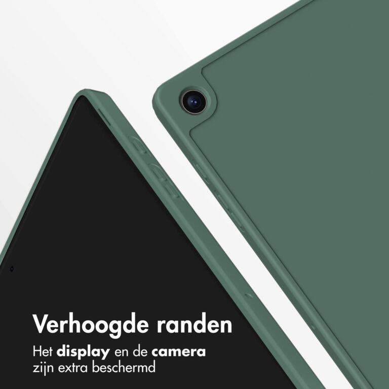 Accezz Smart Silicone Bookcase Samsung Galaxy Tab A9 Plus - Donkergroen - Afbeelding 9
