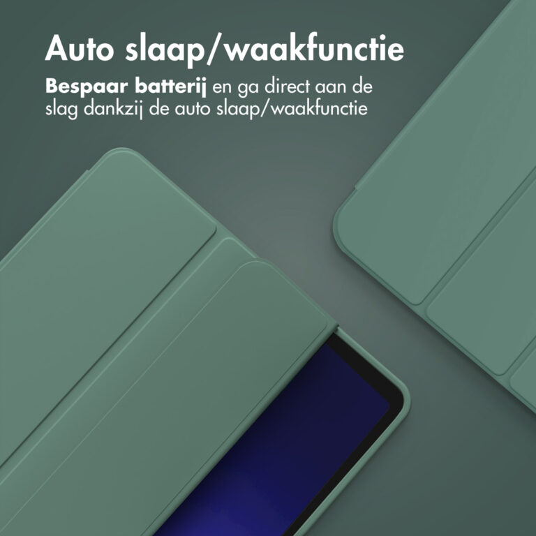 Accezz Smart Silicone Bookcase Samsung Galaxy Tab A9 Plus - Donkergroen - Afbeelding 5