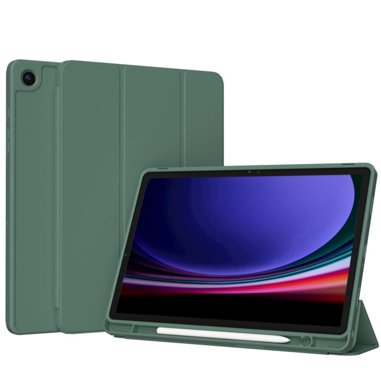 Accezz Smart Silicone Bookcase Samsung Galaxy Tab A9 Plus - Donkergroen - Afbeelding 10