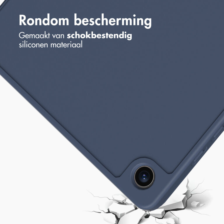 Accezz Smart Silicone Bookcase Samsung Galaxy Tab A9 Plus - Donkerblauw - Afbeelding 9