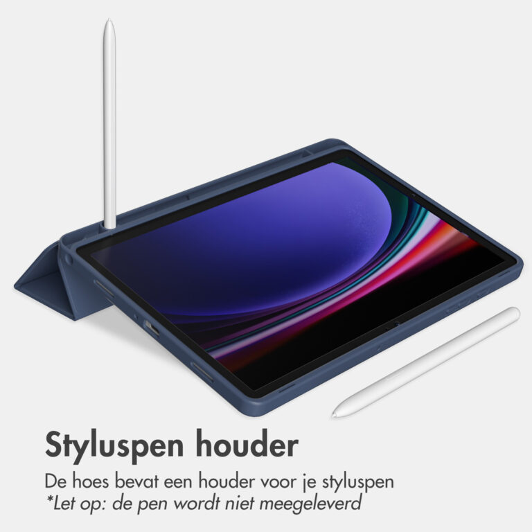 Accezz Smart Silicone Bookcase Samsung Galaxy Tab A9 Plus - Donkerblauw - Afbeelding 7