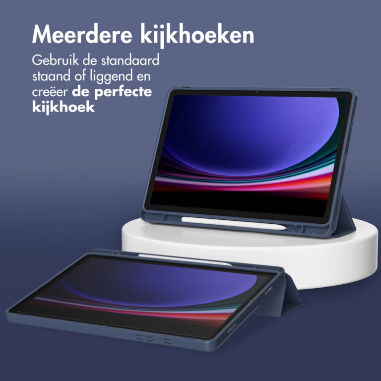 Accezz Smart Silicone Bookcase Samsung Galaxy Tab A9 Plus - Donkerblauw - Afbeelding 6