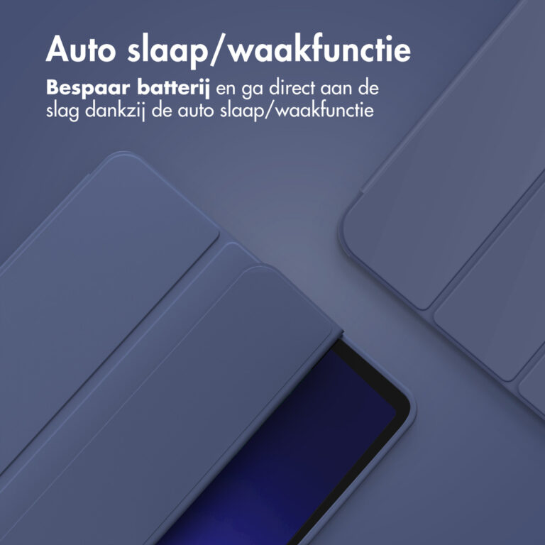 Accezz Smart Silicone Bookcase Samsung Galaxy Tab A9 Plus - Donkerblauw - Afbeelding 5
