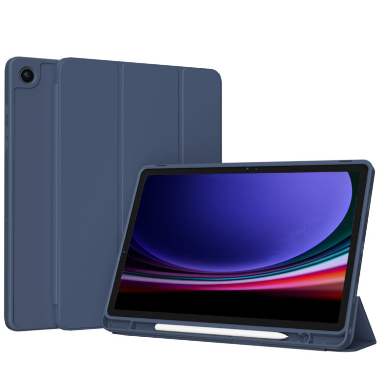 Accezz Smart Silicone Bookcase Samsung Galaxy Tab A9 Plus - Donkerblauw - Afbeelding 10