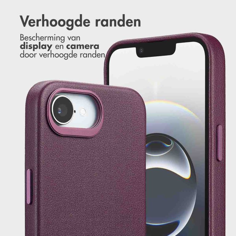 Accezz Leather Bookcase 2-in-1 met MagSafe Apple iPhone 16e - Heath Purple - Afbeelding 8