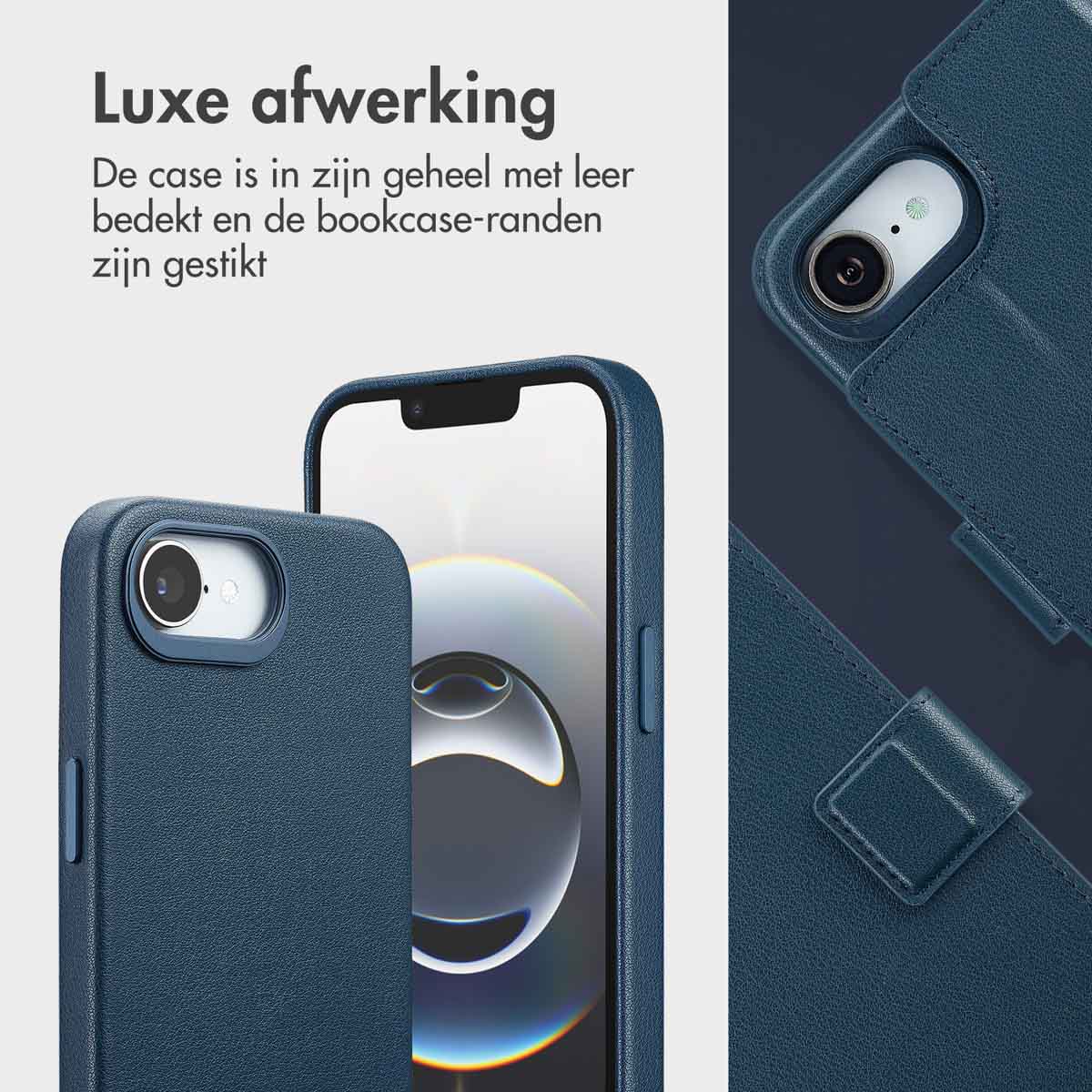 Accezz Leather Bookcase 2-in-1 met MagSafe Apple iPhone 16e - Nightfall Blue - Afbeelding 7