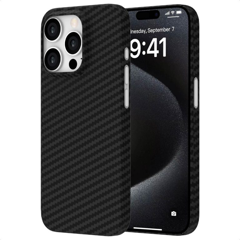 Accezz MagSafe Kevlar Backcover Apple iPhone 15 Pro Max - Zwart - Afbeelding 10