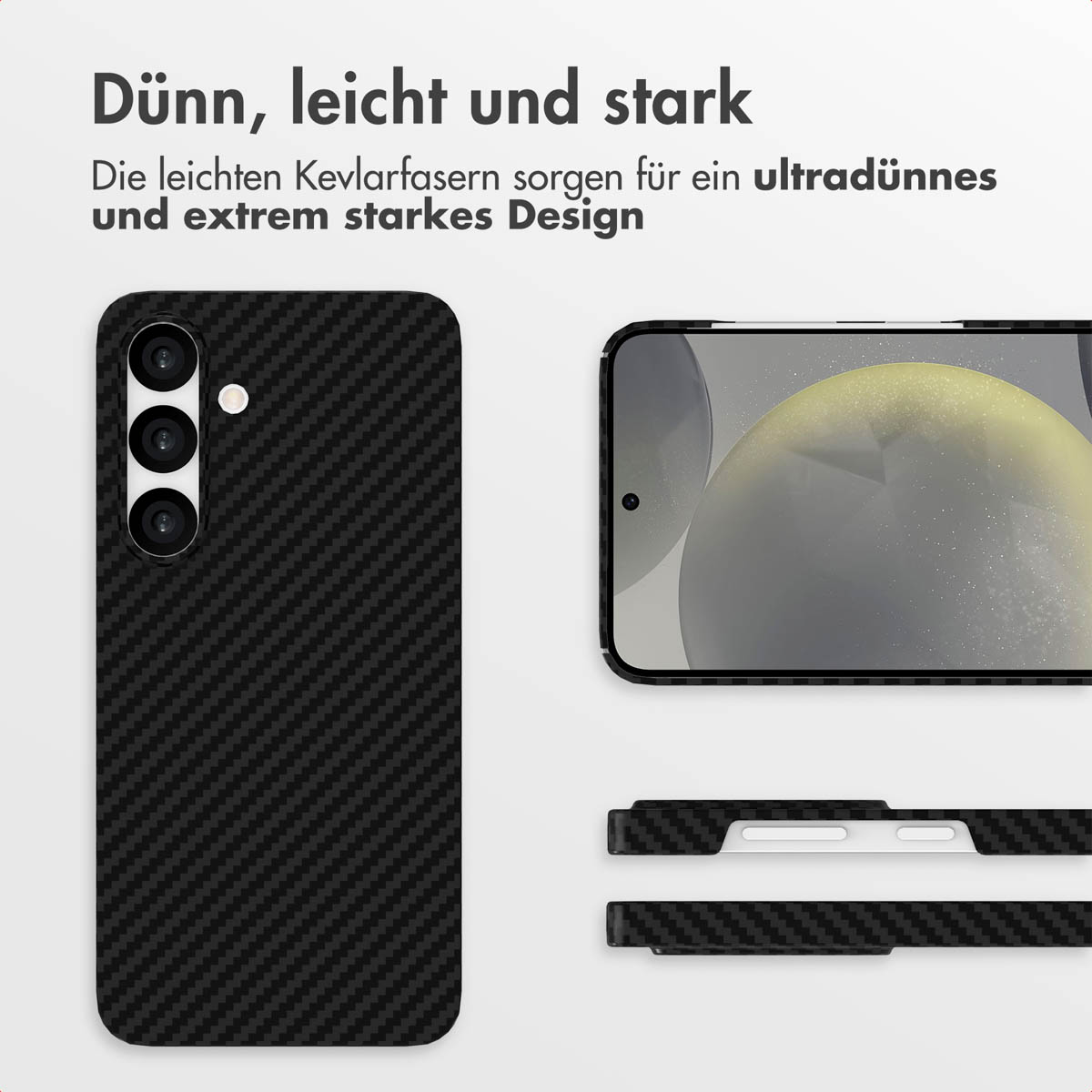 Accezz MagSafe Kevlar Backcover Samsung Galaxy S24 - Zwart - Afbeelding 7