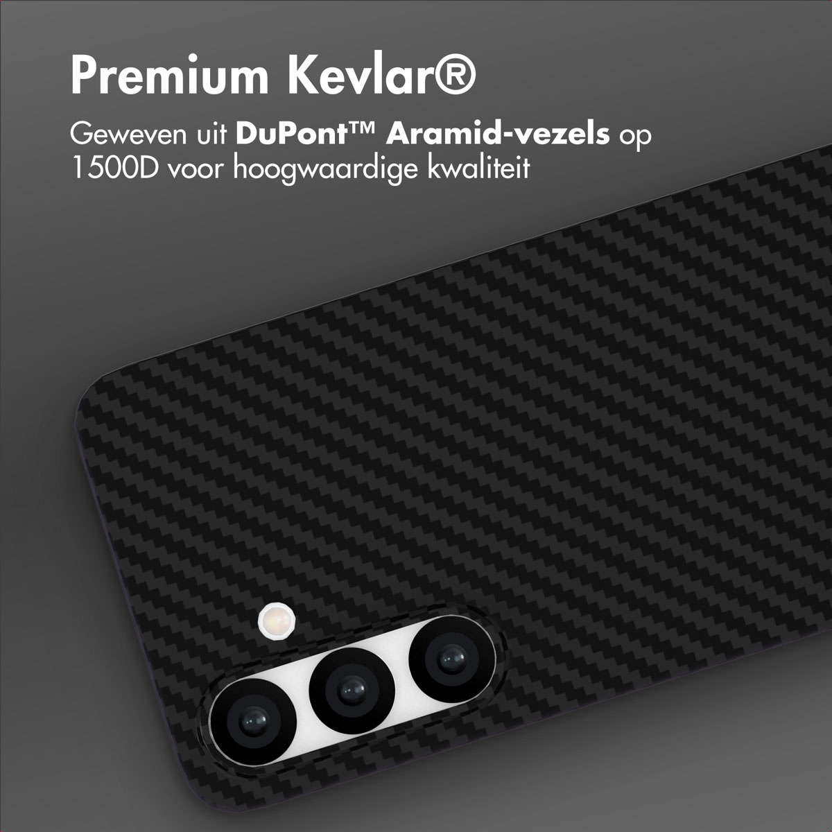 Accezz MagSafe Kevlar Backcover Samsung Galaxy S24 - Zwart - Afbeelding 3