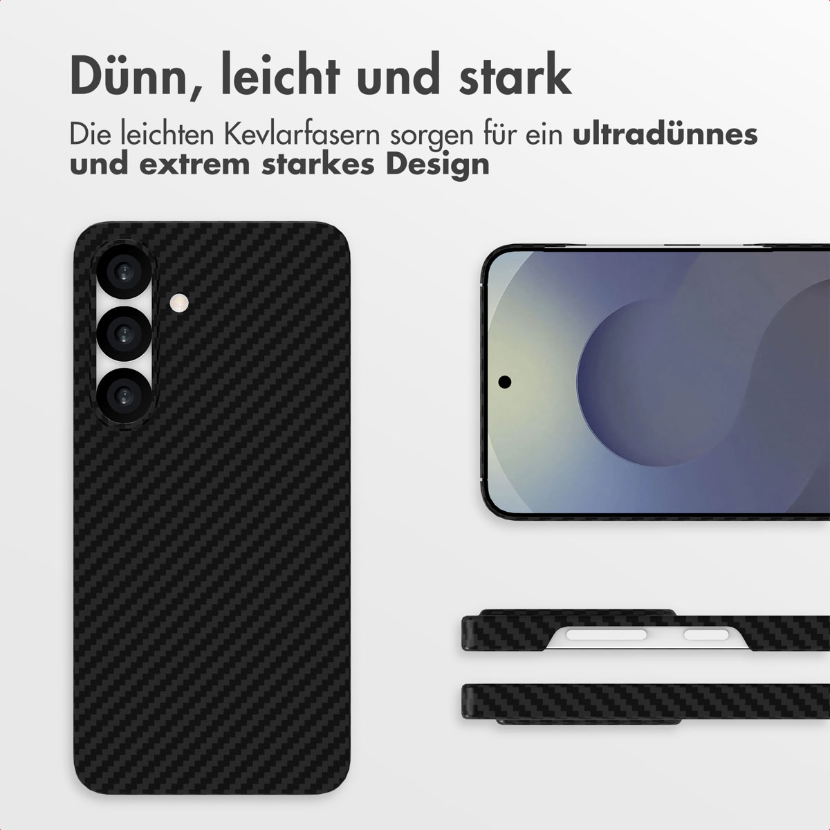 Accezz MagSafe Kevlar Backcover Samsung Galaxy S25 Plus - Zwart - Afbeelding 7