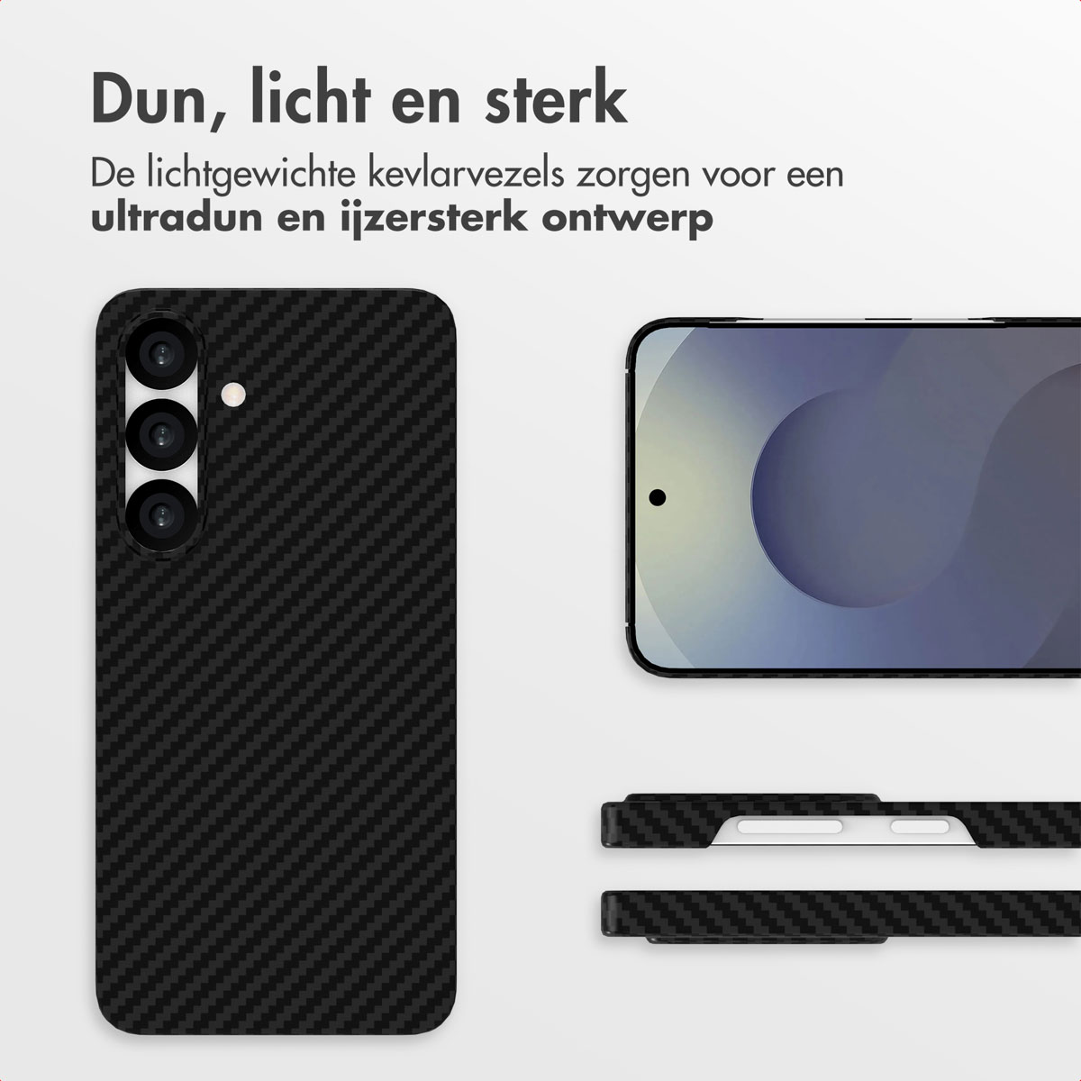 Accezz MagSafe Kevlar Backcover Samsung Galaxy S25 Plus - Zwart - Afbeelding 6