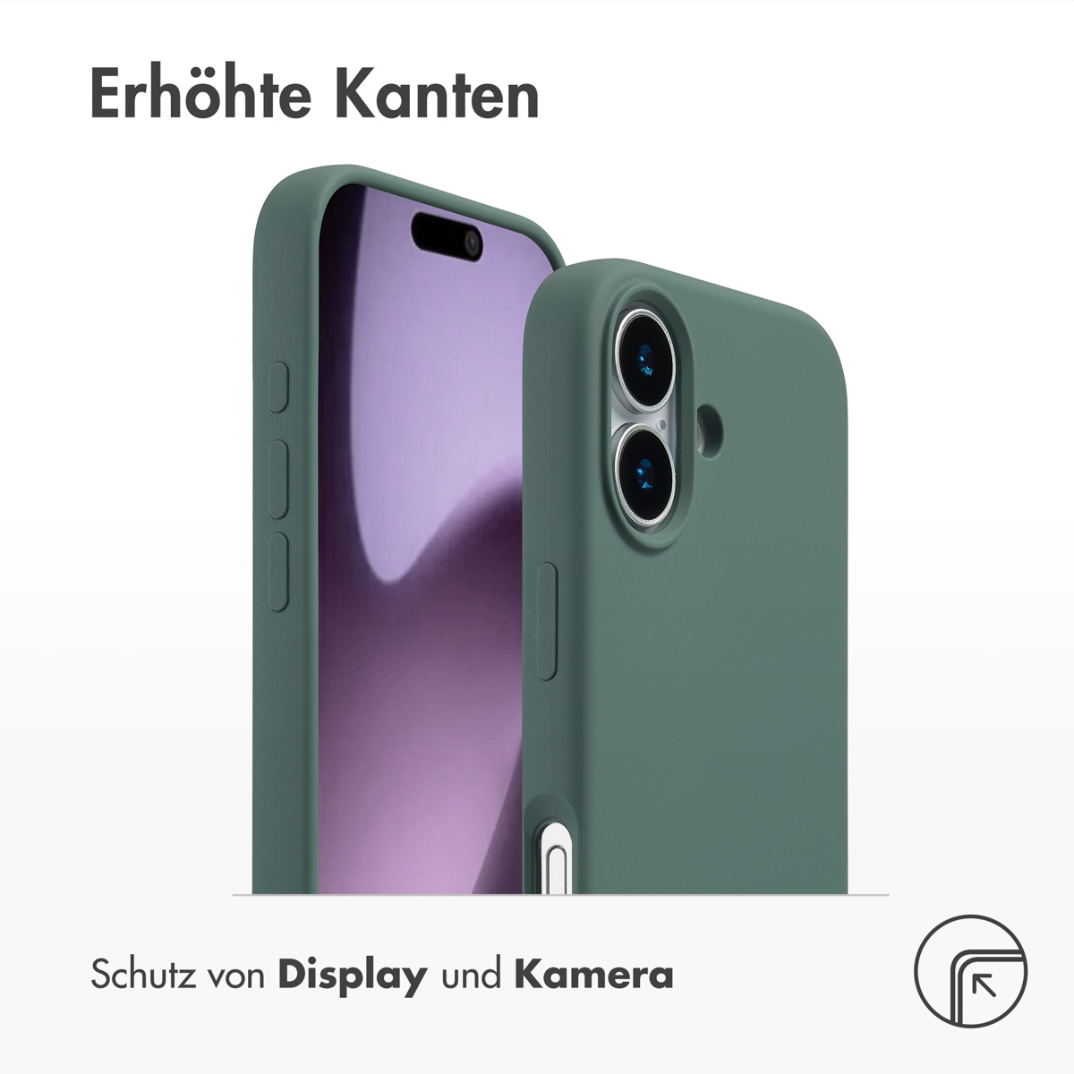 Accezz Liquid Silicone Backcover met MagSafe Apple iPhone 17 - Donkergroen - Afbeelding 8