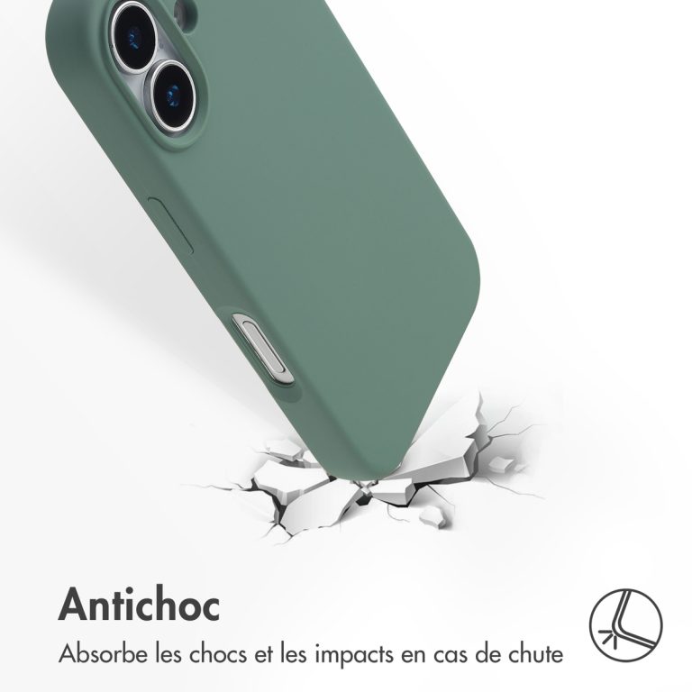 Accezz Liquid Silicone Backcover met MagSafe Apple iPhone 17 - Donkergroen - Afbeelding 8