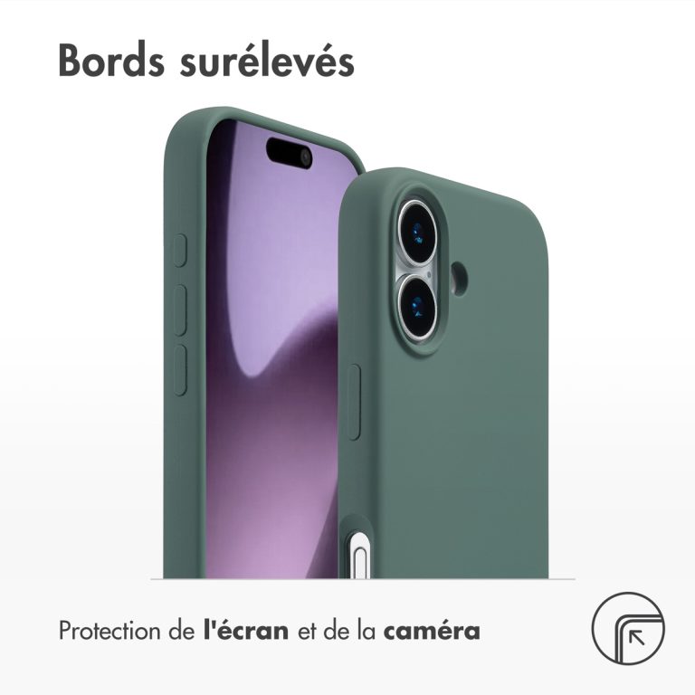 Accezz Liquid Silicone Backcover met MagSafe Apple iPhone 17 - Donkergroen - Afbeelding 9