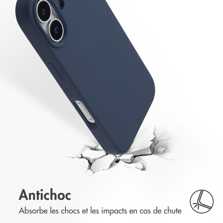 Accezz Liquid Silicone Backcover met MagSafe Apple iPhone 17 - Donkerblauw - Afbeelding 8