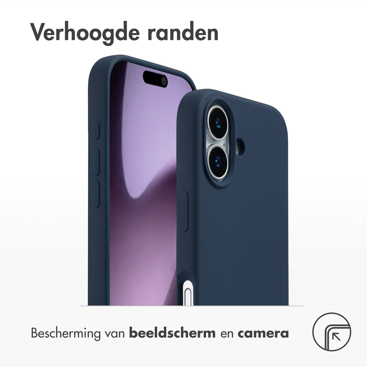 Accezz Liquid Silicone Backcover met MagSafe Apple iPhone 17 - Donkerblauw - Afbeelding 2