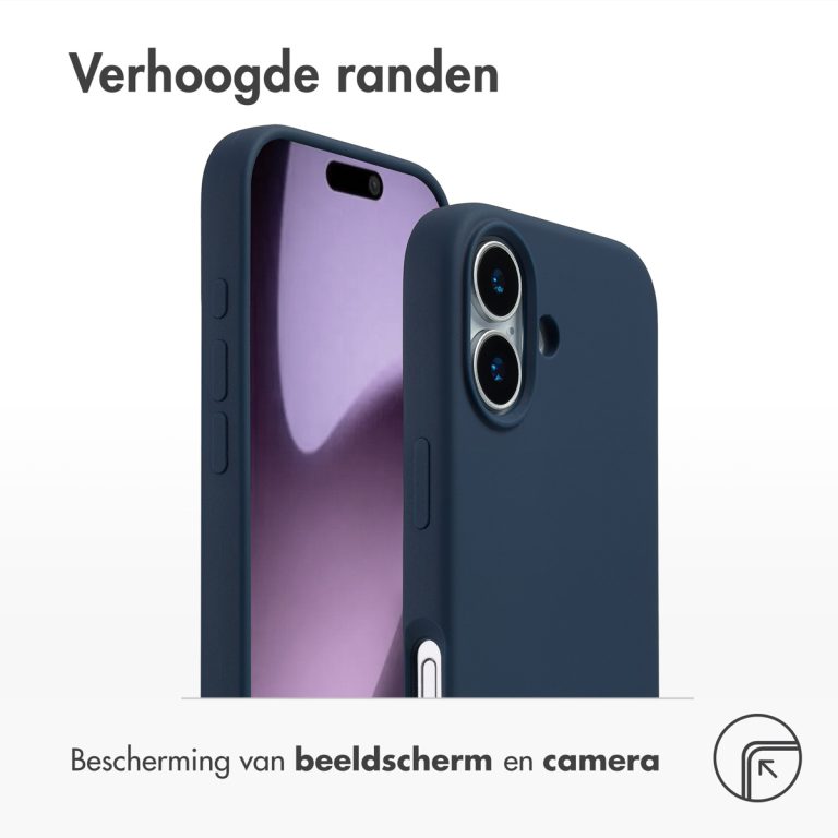 Accezz Liquid Silicone Backcover met MagSafe Apple iPhone 17 - Donkerblauw - Afbeelding 5