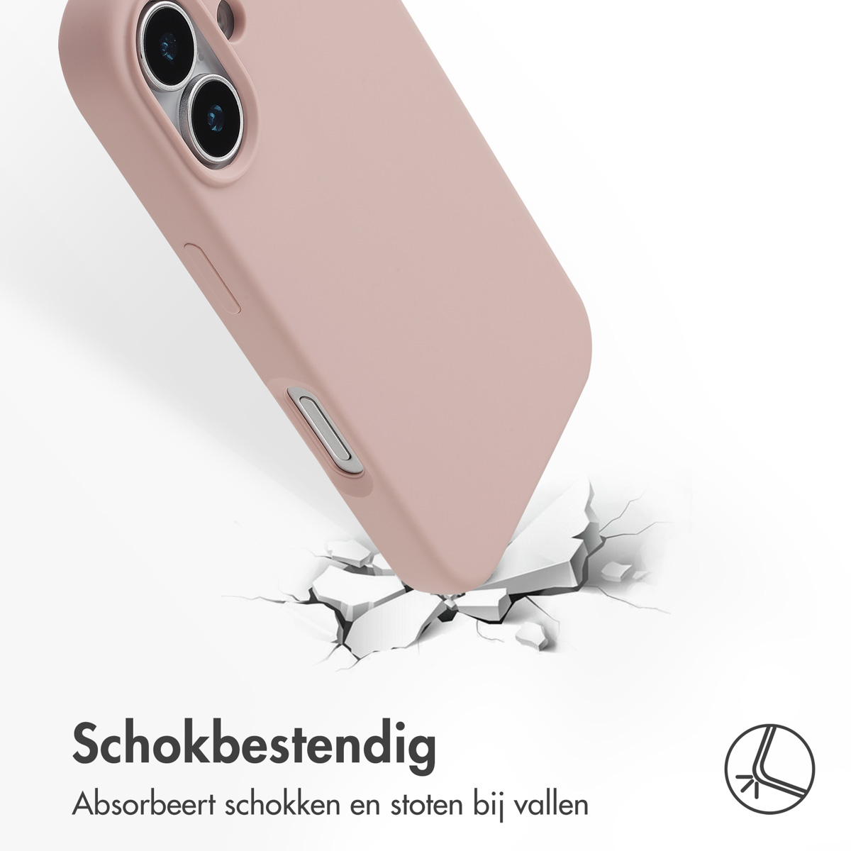 Accezz Liquid Silicone Backcover met MagSafe Apple iPhone 17 - Roze - Afbeelding 3